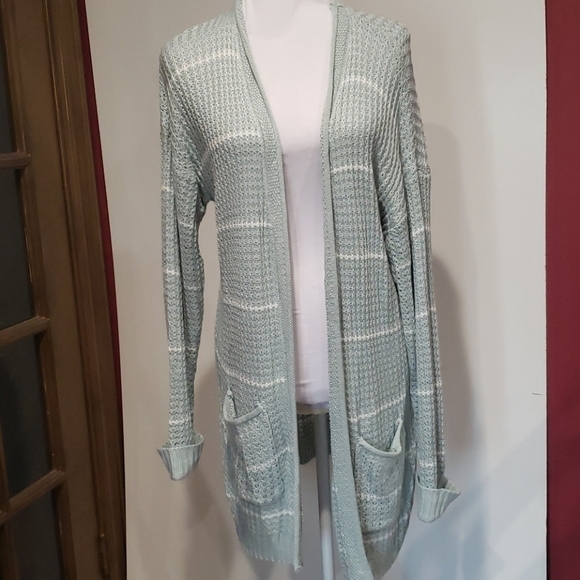 𝅺PINQUE Mint Colored Open Cardigan NWOT - Picture 1 of 6